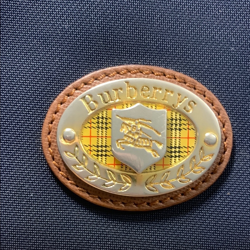 Vintage Burberrys of London Navy and Brown Crossbody Bag - Picture 2 of 11